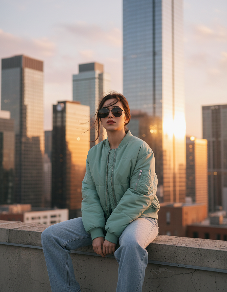 Street Woman Golden Hour