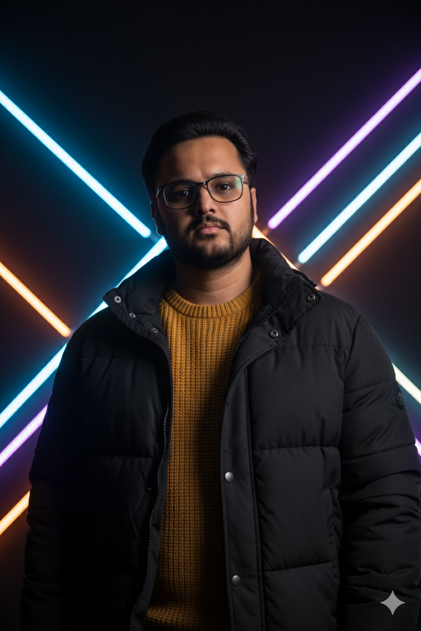 Abstract Man Bokeh Image