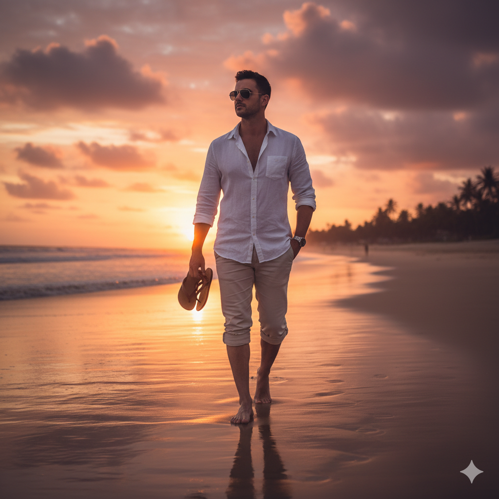 Cinematic Man Golden Hour