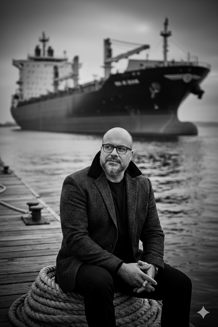 Cinematic Man Black White